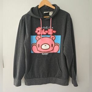 Gloomy The Naughty Grizzly Hoodie Sweatshirt Soft Large Gray Japanese Anime